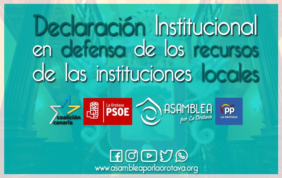 Declaración Institucional en defensa de los recursos de las entidades locales