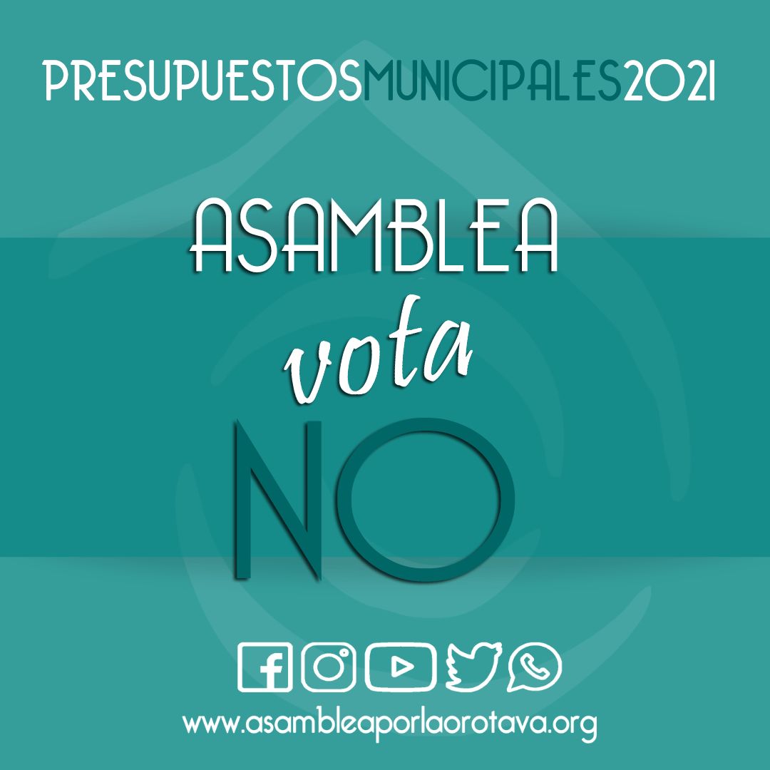 Asamblea por La Orotava vota “NO” a los presupuestos municipales para 2021.