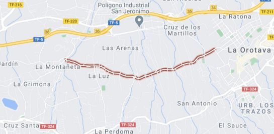 Moción para la creación de una vía dotacional en la TF-322 (carretera de La Luz)