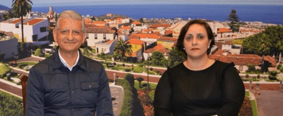 Francisco Linares “Lini” y Belén González. Imagen: página web del Ayuntamiento de La Orotava
