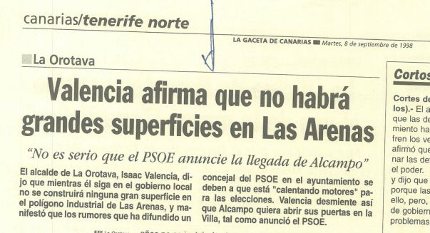Isaac Valencia estaba a favor de las grandes superficies y al mismo tiempo en contra.