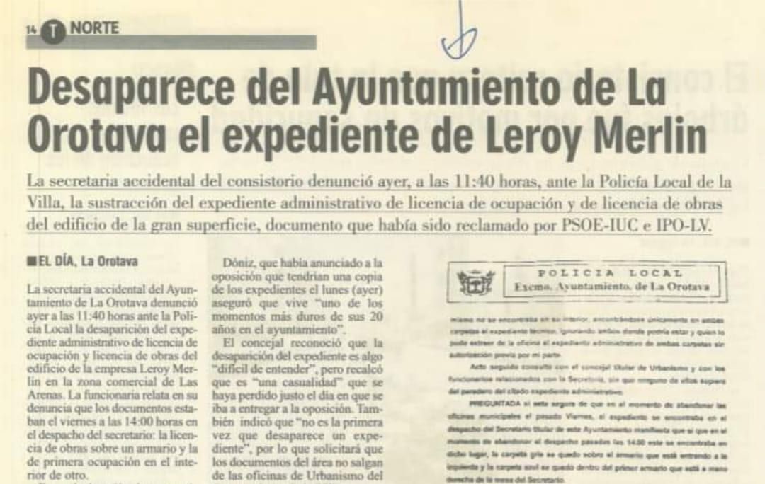 “La gran mentira”: la Asamblea rescata la historia del mayor episodio de corrupción y delincuencia de Coalición Canaria en La Orotava.