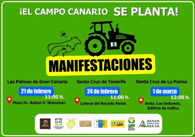 La manifestación del 24 de febrero, el sector primario en La Orotava y la soberanía alimentaria en Canarias