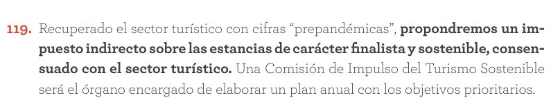 Medida 119 del Programa Electoral del PSOE Canarias para las elecciones autonómicas de 2023. Página 50.