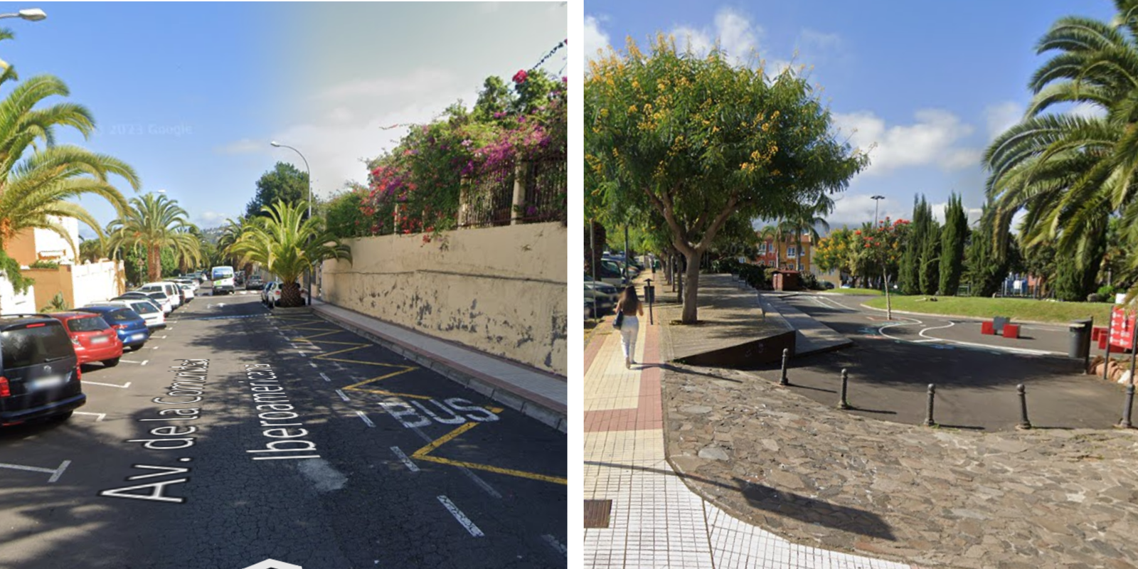 La Avenida Iberoamericana se encuentra en la zona de Carmenaty, muy cerca de la estación de guaguas de La Orotava.