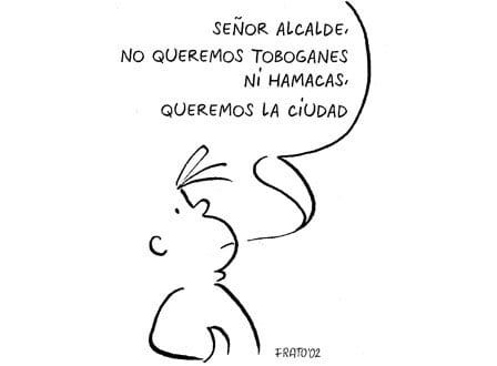 Viñetas de Francesco Tonucci, autor del libro y el proyecto “La ciudad de los niños”